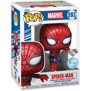 Funko Pop 593 - Spider-Man - Marvel (Special Edition) (DIamond Collection)