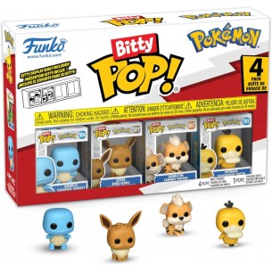 Funko Bitty Pop - Pokémon 4 Pack - Squirtle / Eevee / Growlithe / Psyduck