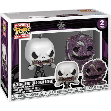 Funko Pop Keychain 2 Pack - Jack Skellington & Oogie Boogie - The Nightmare Before Christmas