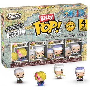 Funko Bitty Pop - One Piece 4 Pack - Sanji / Zeff / Krieg / Mystery (Chase)