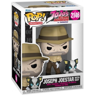 Funko Pop Animation 2146 - Joseph Joestar with Iggy - JoJo's Bizarre Adventure