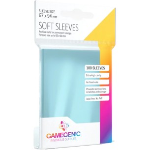 Soft Sleeves 67 x 94 mm - Clear (100 Bustine) - Gamegenic