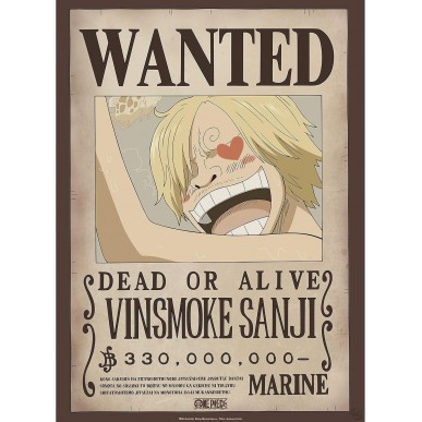 Poster - One Piece - Wanted Vinsmoke Sanij (52 x 38 cm)
