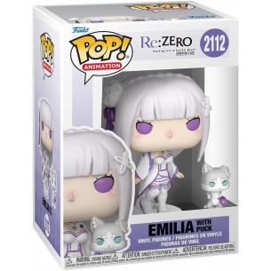 Funko Pop Animation 2112 - Emilia with Puck - Re:Zero - Starting Life in Another World