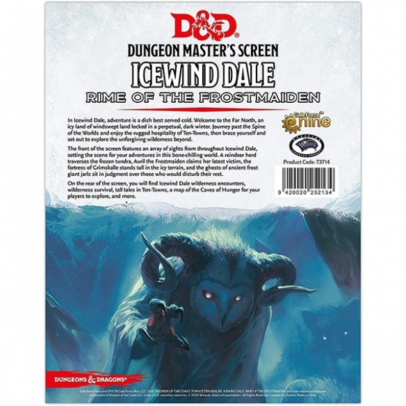 Dungeons & Dragons - Schermo del Dungeon Master - Icewind Dale (ENG) Accessori Dungeons & Dragons