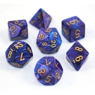 Mixed dice set Lustrous Purple w/gold - Chessex CHX 27497 Chessex 8,90 €