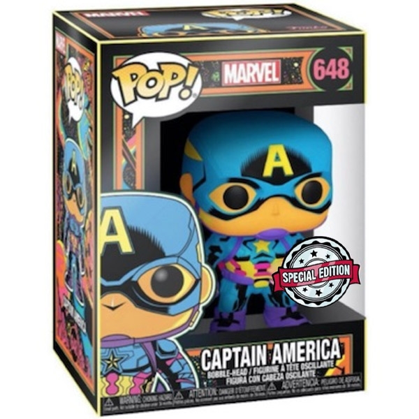 FunkoPop 648 - Cpt America Black Light - (Special Edition)