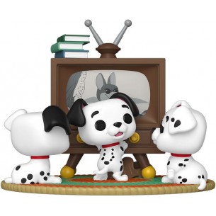 Funko Pop Moment 1664 - Rolly, Patch & Lucky with TV - 101 Dalmatians (Oversized) 2