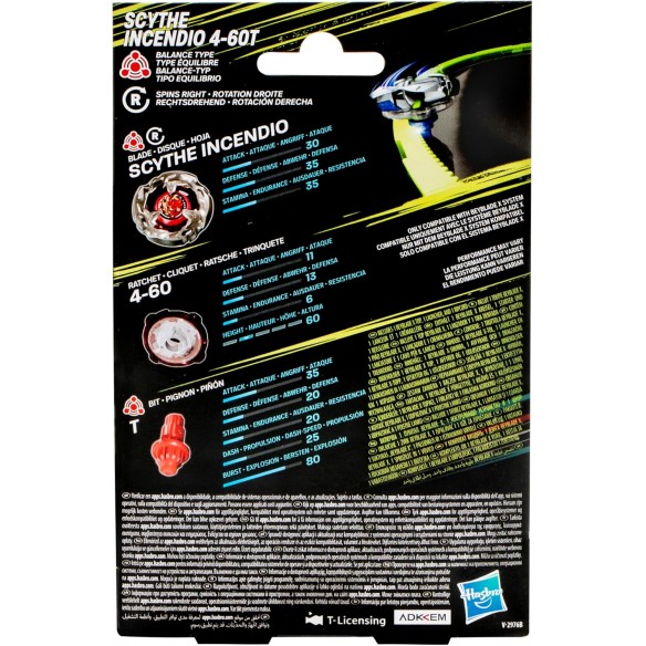 Beyblade X - Starter Pack - Scythe Incendio 4-60T Beyblade X - Starter Pack - Scythe Incendio 4-60T