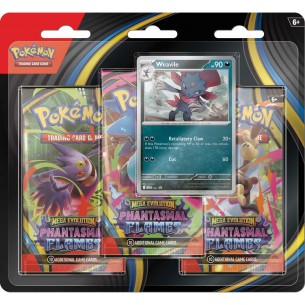 Mega Evolution: Phantasmal Flames - 3 Pack Blister - Weavile (ENG)