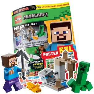 LEGO Magazine Minecraft XXL Special n. 1 - Caverna di Speleotemi con Steve. Creeper e un Axolotl