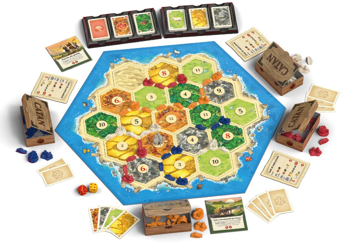 Catan 3D Edition | Deluxe Dadi Rossi E Gialli 6 Lati | Pezzi Gioco - Foto 12