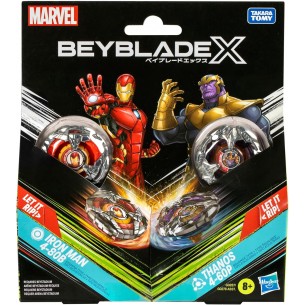 Beyblade X - Starter Pack Marvel - Iron Man 4-80B & Thanos 4-60P