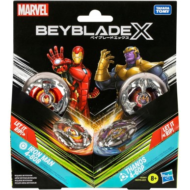 Beyblade X - Starter Pack Marvel - Iron Man 4-80B & Thanos 4-60P