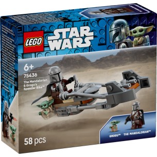 LEGO Star Wars - 75436 - Speeder Bike del Mandaloriano e di Grogu