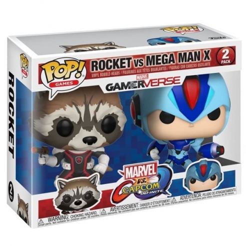 Funko Pop Games - Rocket vs Mega Man X - Marvel vs Capcom Infinite Funko