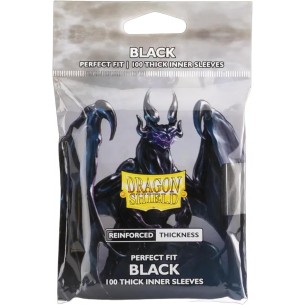 Standard - Perfect Fit - Thick Inner Sleeves - Black (100 Bustine) - Dragon Shield