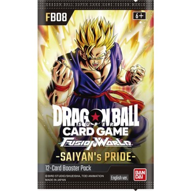 Dragon Ball Super Card Game: Fusion World - Saiyan's Pride FB-08 - Display da 24 Buste (ENG)
