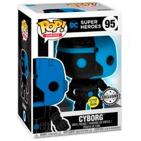 Funko Pop Heroes 95 - Cyborg - DC Super Heroes (Glows in the Dark) (Exclusive) POP!