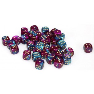 Chessex - Set 36 Dadi da 12mm - Gemini Purple/Teal/Gold