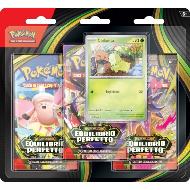 Megaevoluzione: Equilibrio Perfetto - 3 Pack Blister - Chikorita (ITA)