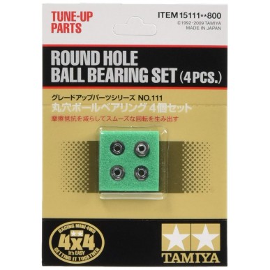 Round Hole Ball Bearing Set (4 pcs.) - 15111 - Tamiya