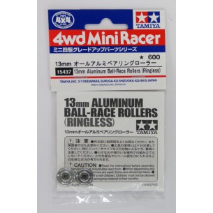 13mm Aluminum Ball-Race Rollers (Ringless) - 15437 - 4WD Mini Racer - Tamiya 2
