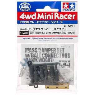 Mass Damper Set w/Ball Connectors (Block Weight) - 15478 - 4WD Mini Racer - Tamiya 2