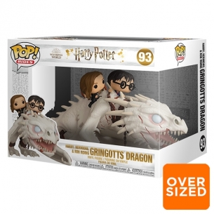 Funko Pop Rides 93 - Gringott's Dragon with Harry, Ron and Hermione - Harry Potter (Oversized) POP!
