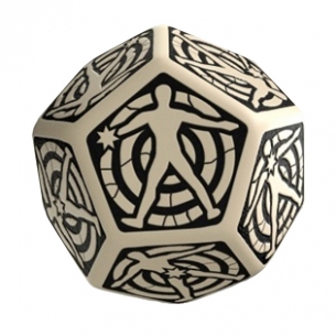 Q Workshop - Dado 12 facce - Hit Location Dice - Beige Dadi 2