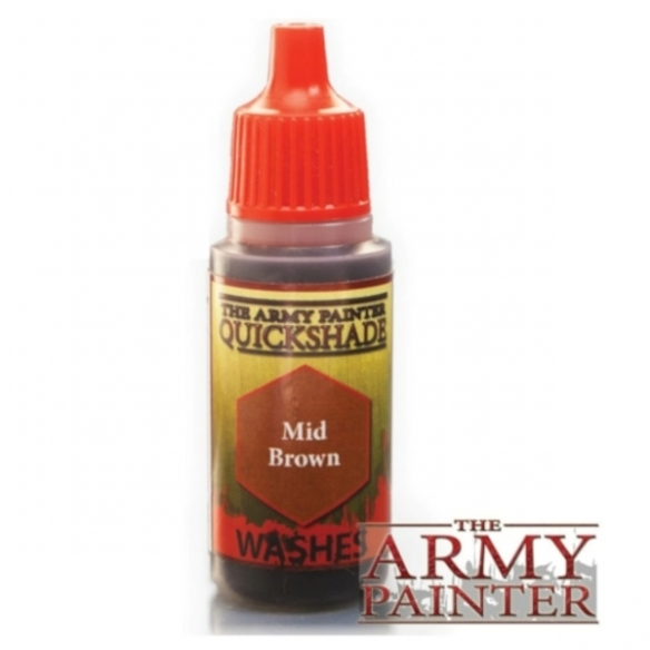 The Army Painter - Quickshade Washes - Mid Brown (18ml) The Army Painter