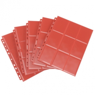Pagine 9 Tasche per Album ad Anelli (50 Pezzi) - Sideloading 18-Pocket Pages - Rosso - Gamegenic Album 2