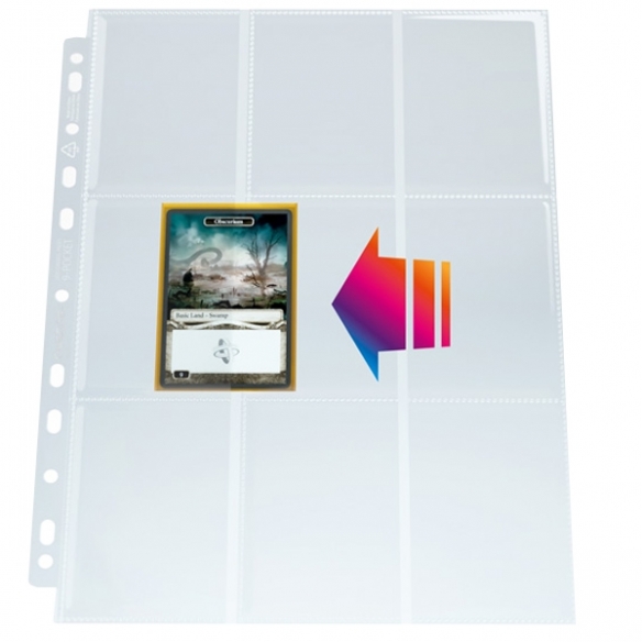 Pagine 9 Tasche per Album ad Anelli (50 Pezzi) - Sideloading 18-Pocket Pages - Trasparente - Gamegenic Album