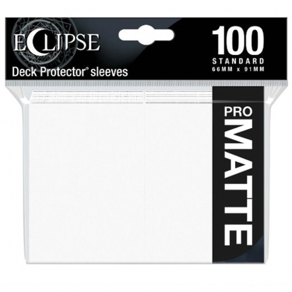 Standard - PRO-Matte Eclipse - Matte White (100 Bustine) - Ultra Pro Bustine Protettive