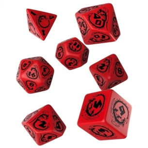 Q Workshop - Set di 7 Dadi misti - Dragons Rosso e Nero Dadi 2