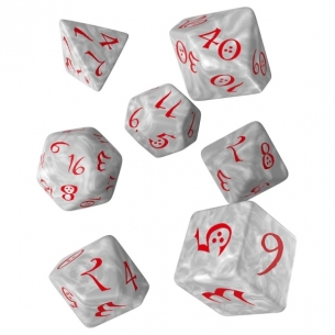 Q Workshop - Set di 7 Dadi misti - Classic Grigio e Rosso Dadi 2