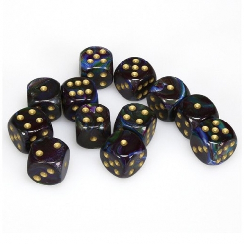 Chessex - Set 12 Dadi Ombra Brillante Dadi