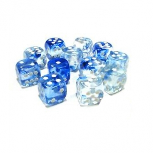 Chessex - Set 12 Dadi Blu effetto Nebulosa Dadi