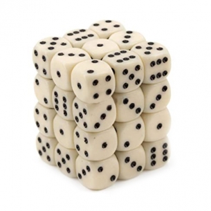 Chessex - Set 36 Dadi Avorio effetto Opaco Dadi