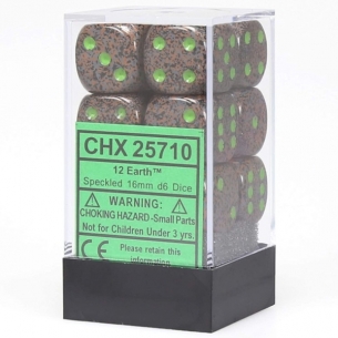 Chessex - Set 12 Dadi Maculati e Verdi Dadi 2