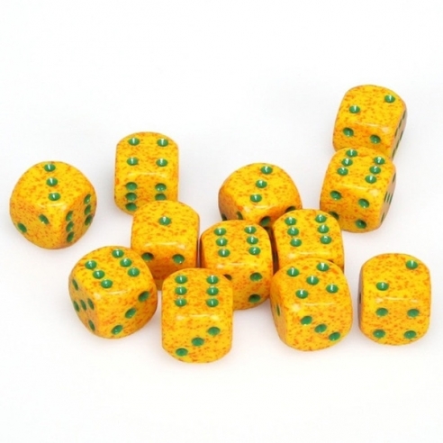 Chessex - Set 12 Dadi Arancioni Maculati Dadi