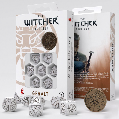 Set 7 Dadi The Witcher - The White Wolf