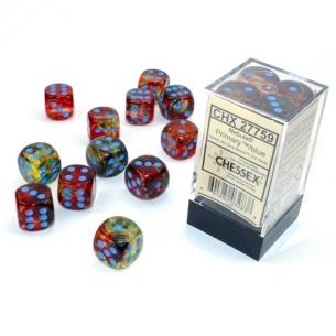 Chessex - Set 12 Dadi Rossi Nebulosa Luminary Dadi
