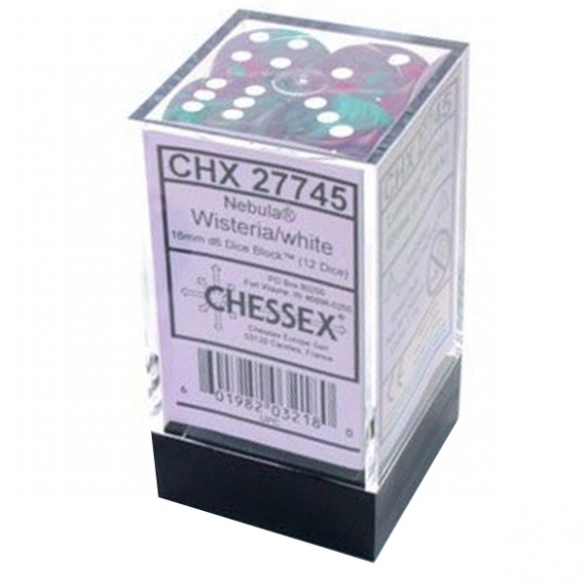 Chessex - Set 12 Dadi Lilla e Azzurri Luminary Dadi