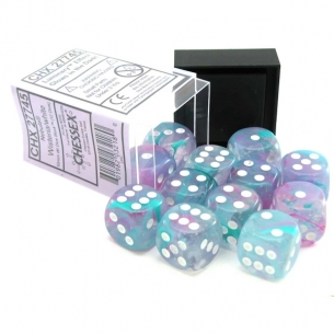 Chessex - Set 12 Dadi Lilla e Azzurri Luminary Dadi
