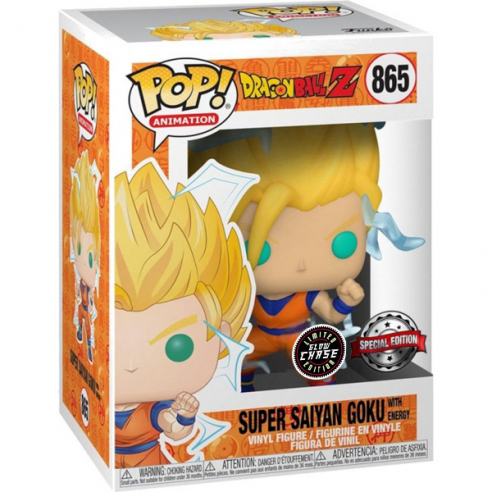 Funko Pop Animation 865 - Super Saiyan Goku with Energy - Dragon Ball Z (Special Edition) (Limited Glow Chase Edition) POP!