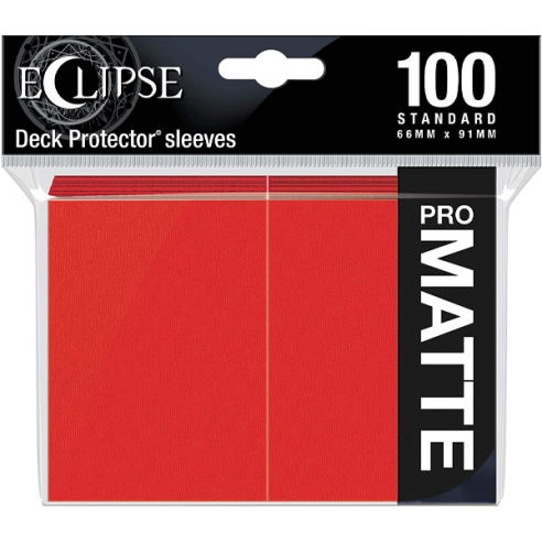 Standard - PRO-Matte Eclipse - Matte Apple Red (100 Bustine) - Ultra Pro Bustine Protettive