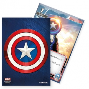 Standard - Marvel Champions Art Sleeves - Captain America (50+1 Bustine) - Gamegenic Bustine Protettive 2