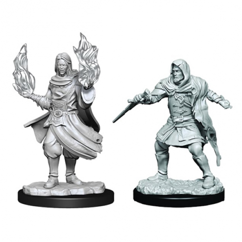 Critical Role Unpainted Miniatures - Hollow One Male Rogue and Hollow One Male Sorcerer Miniature Dungeons & Dragons