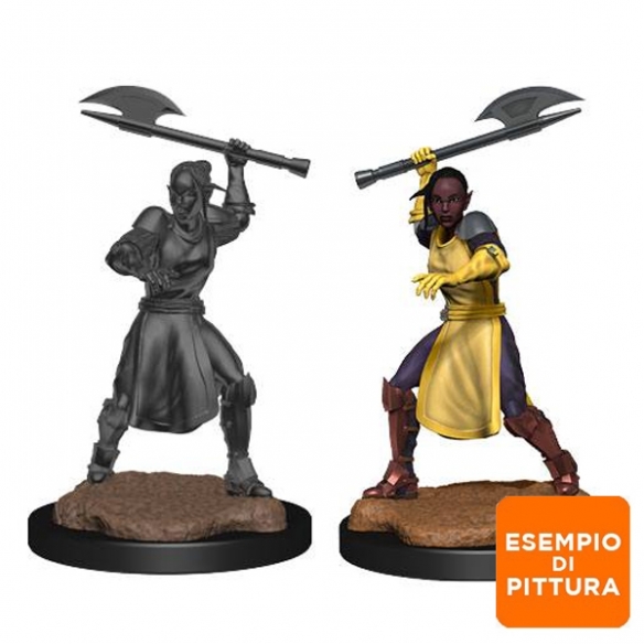 Critical Role Unpainted Miniatures - Half-Elf Female Echo Knight and Echo Miniature Dungeons & Dragons